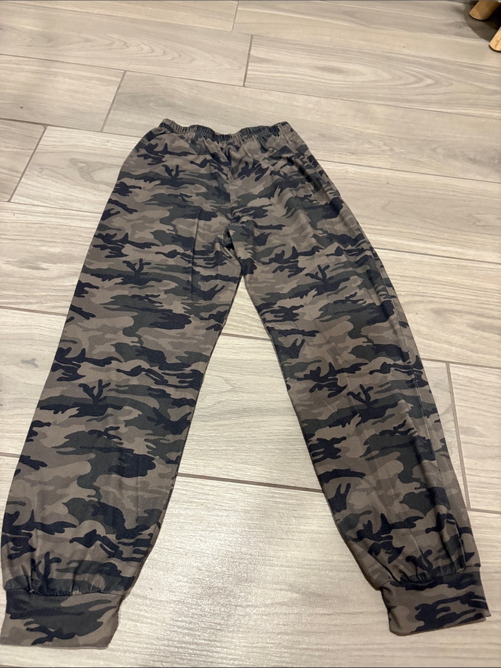 Kids Camo Jogger Pants - Gray/Black